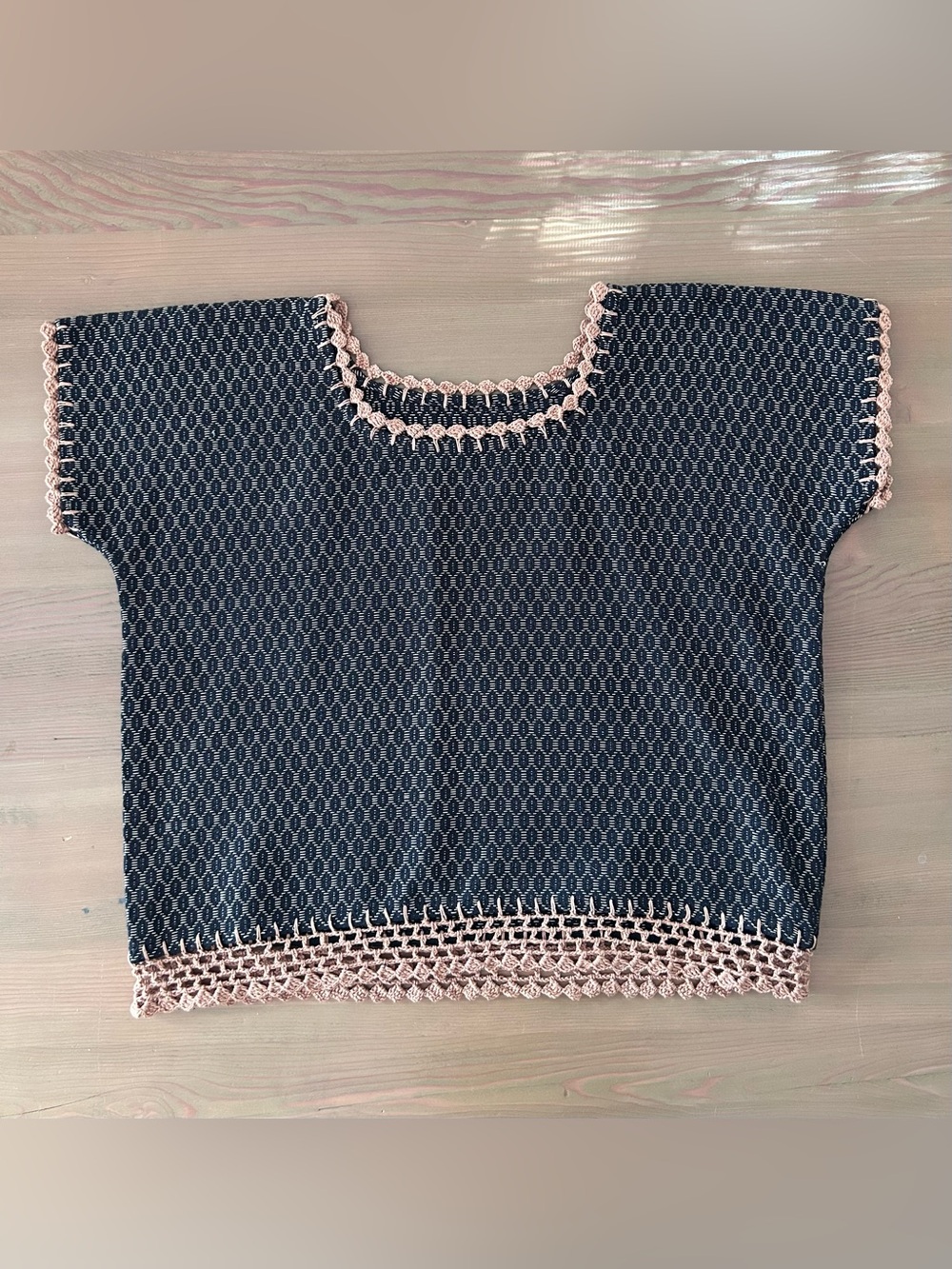 Top with crochet trim